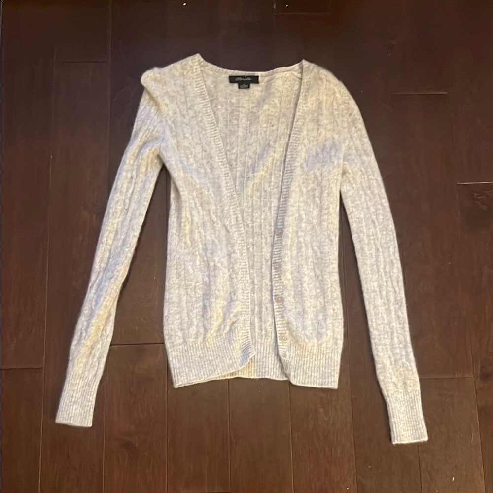 Chashmere Gray Cardigan Sweater
